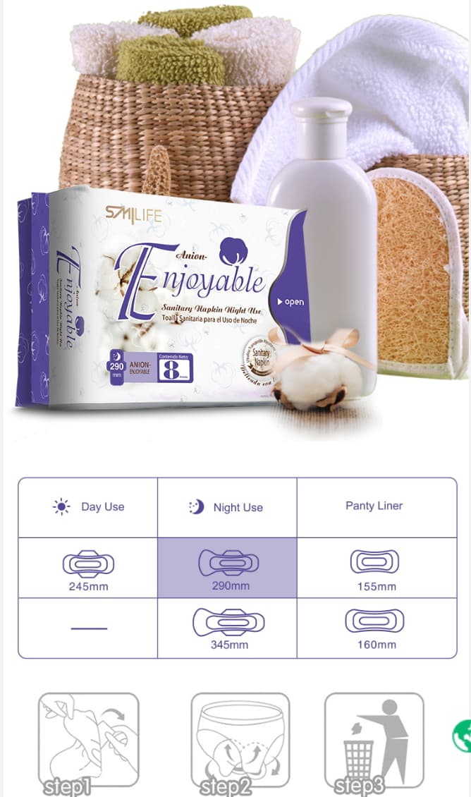 SMILIFE Sanitary Napkin Night Use (Anio-Enjoyable)